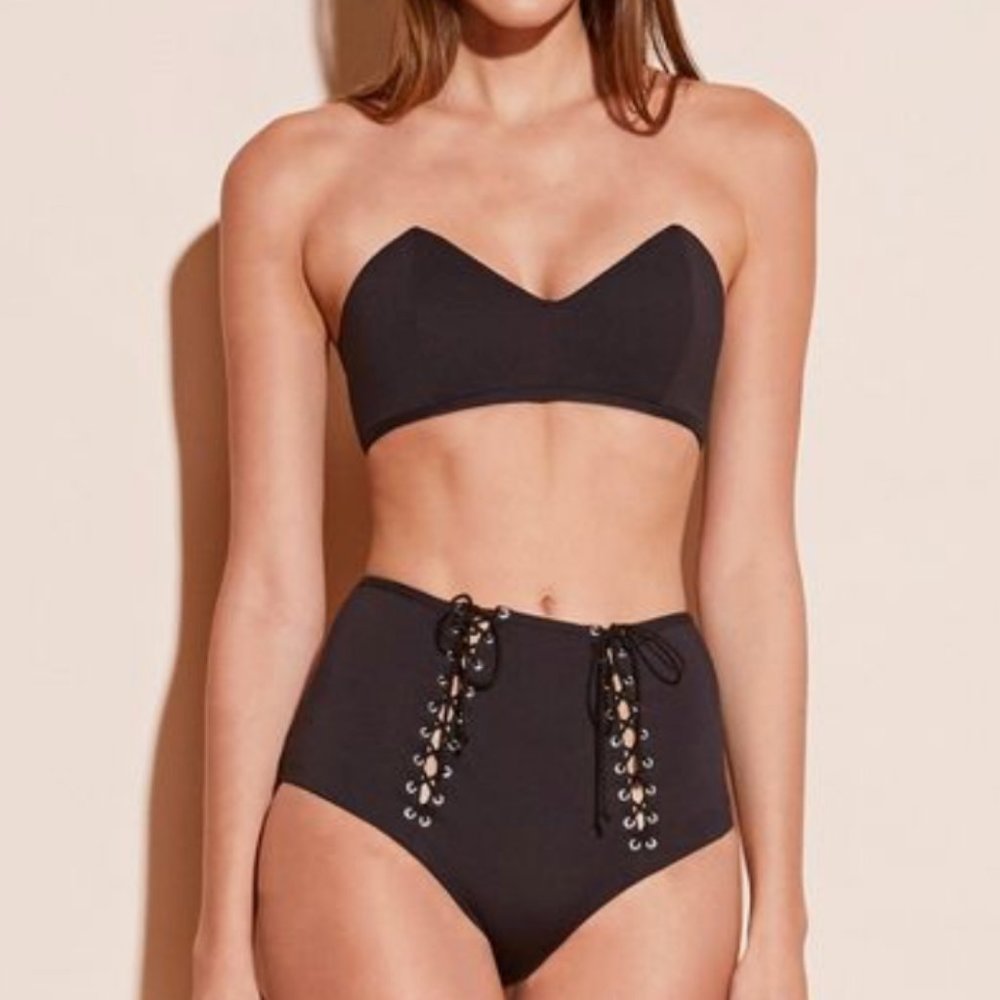 Fleur du Mal Women's Black high Waist Bikini